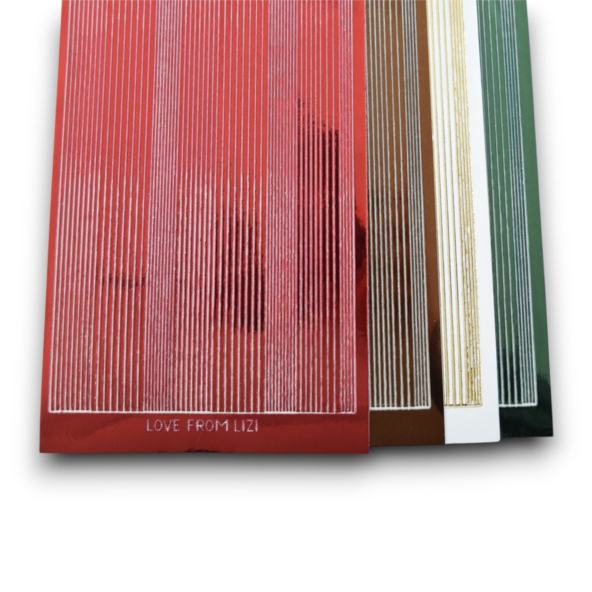Ruby Red - Pin Stripe Peel-Off 4 Pack